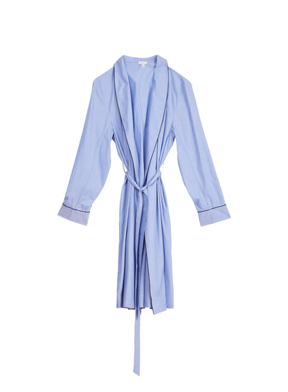 Pacific Blue Men's Poplin Robe - Fleur du Mal