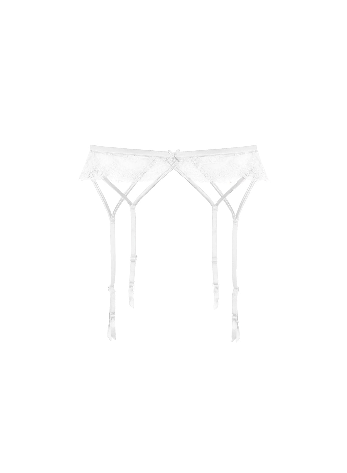 Ivory Frankie Lace Strappy Garter Belt - Fleur du Mal