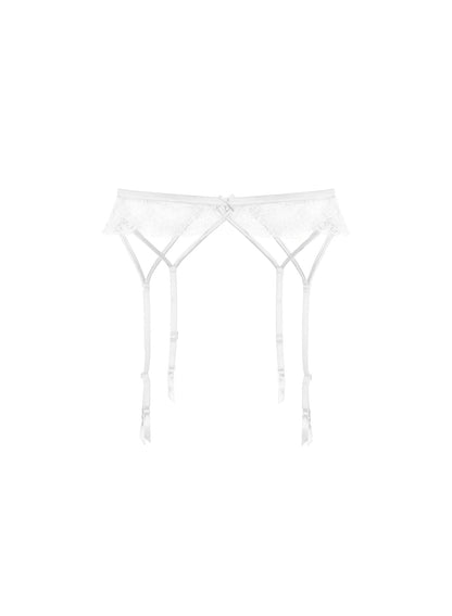 Ivory Frankie Lace Strappy Garter Belt - Fleur du Mal