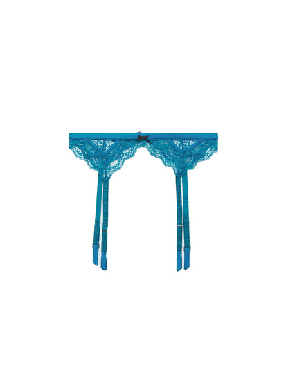 Aquamarine Bianca Lace Garter Belt - Fleur du Mal