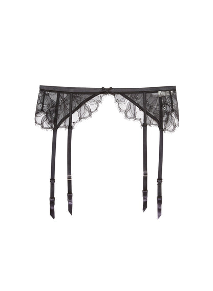 Black Sophia Lace Garter Belt - Fleur du Mal