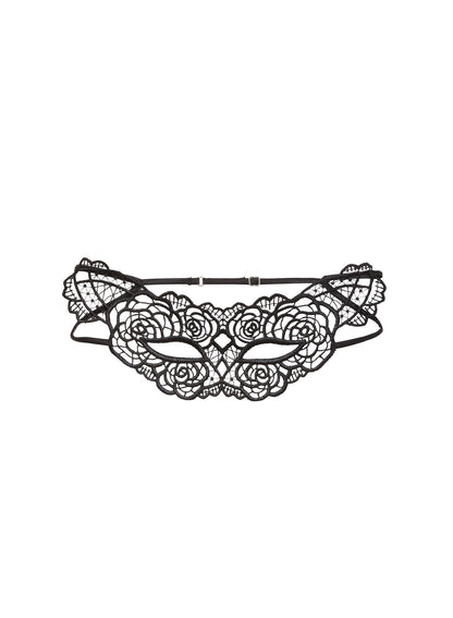 Black Lace Rose Guipure Eye Mask - Fleur du Mal