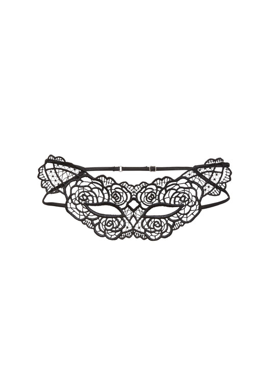 Black Lace Rose Guipure Eye Mask - Fleur du Mal