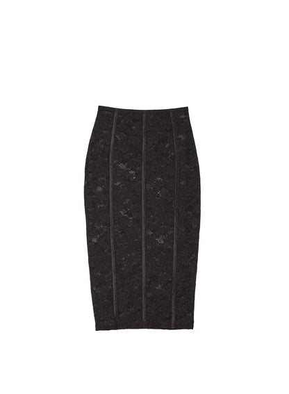 Le Stretch Lace Pencil Skirt - Fleur du Mal