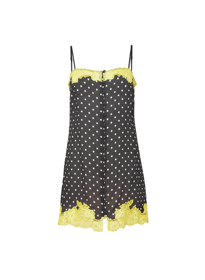 Small Dot Black Juliet Button Slip - Fleur du Mal
