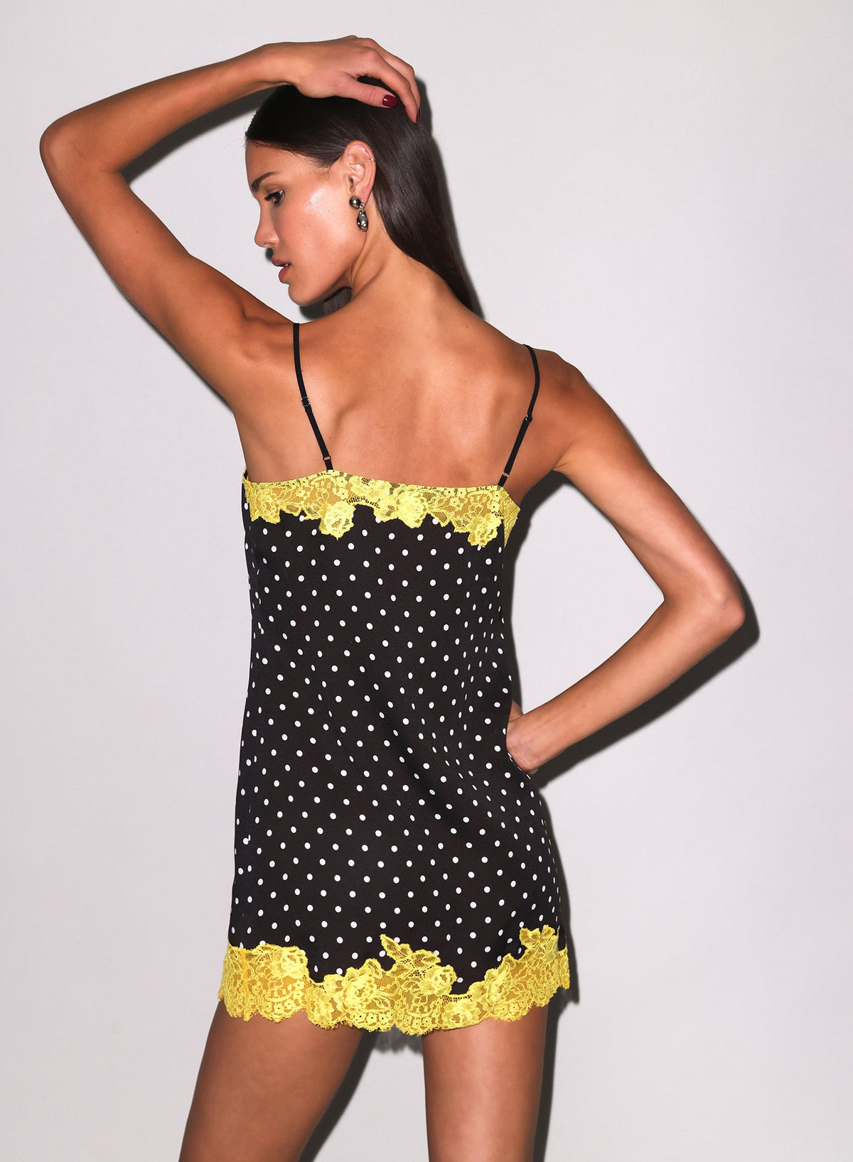 Small Dot Black Juliet Button Slip - Fleur du Mal