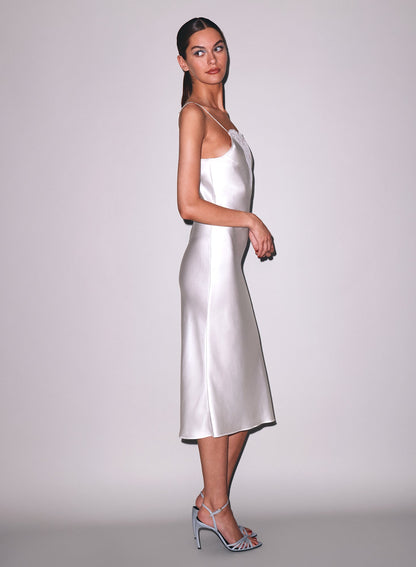 Ivory Frankie Lace Slip Dress - Fleur du Mal