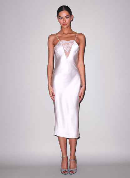 Ivory Frankie Lace Slip Dress - Fleur du Mal