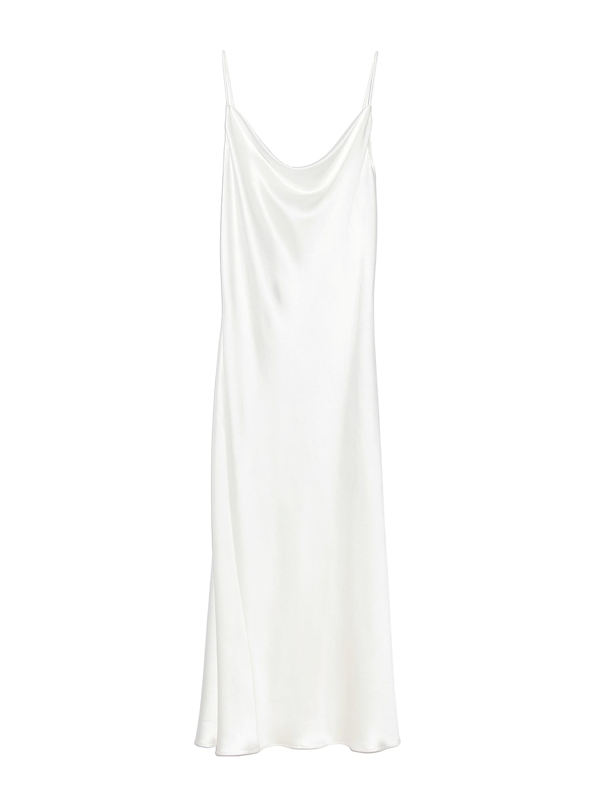 White Silk Cowl Slip Dress - Fleur du Mal