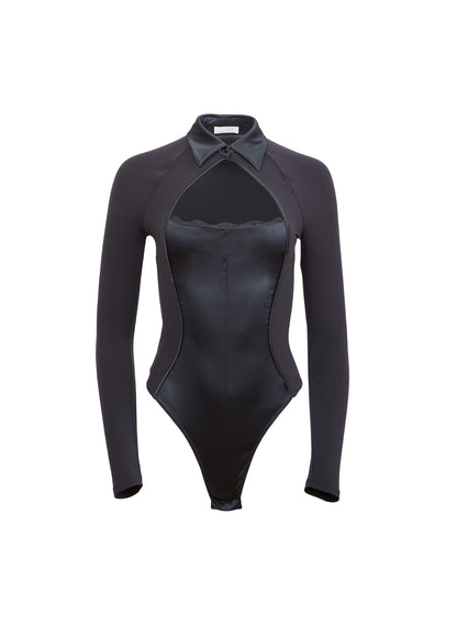 Black Decollété Bodysuit - Fleur du Mal