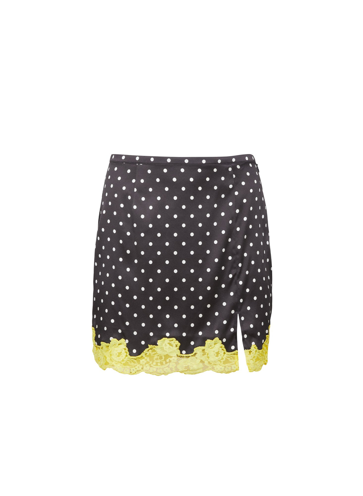 Small Dot Black Juliet Lace Slip Skirt - Fleur du Mal