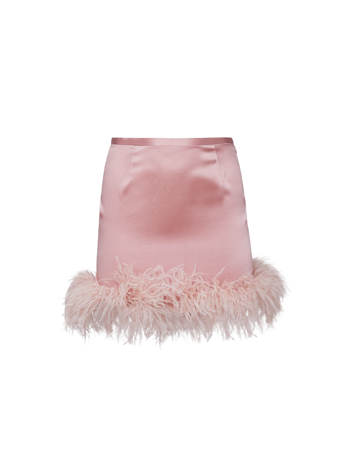Rose Pink Feather Mini Skirt - Fleur du Mal
