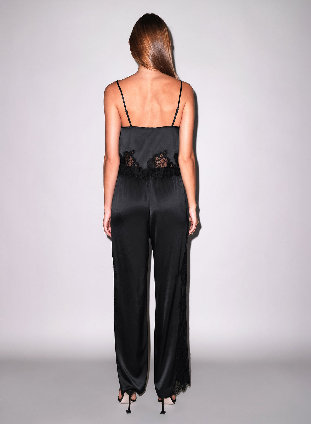 Black Juliet Silk & Lace Pant - Fleur du Mal