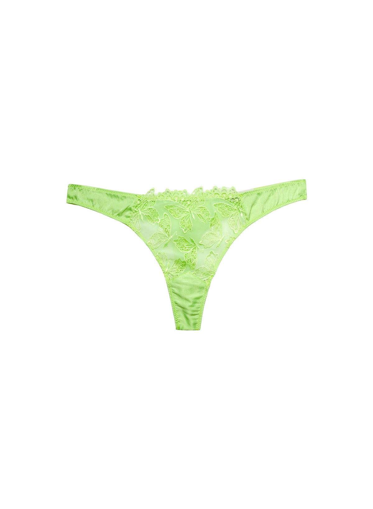 Light Neon Green Papillon Thong - Fleur du Mal