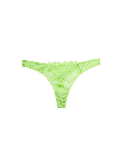 Light Neon Green Papillon Thong - Fleur du Mal