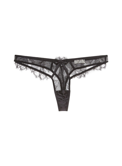 Black Sophia Lace Thong - Fleur du Mal