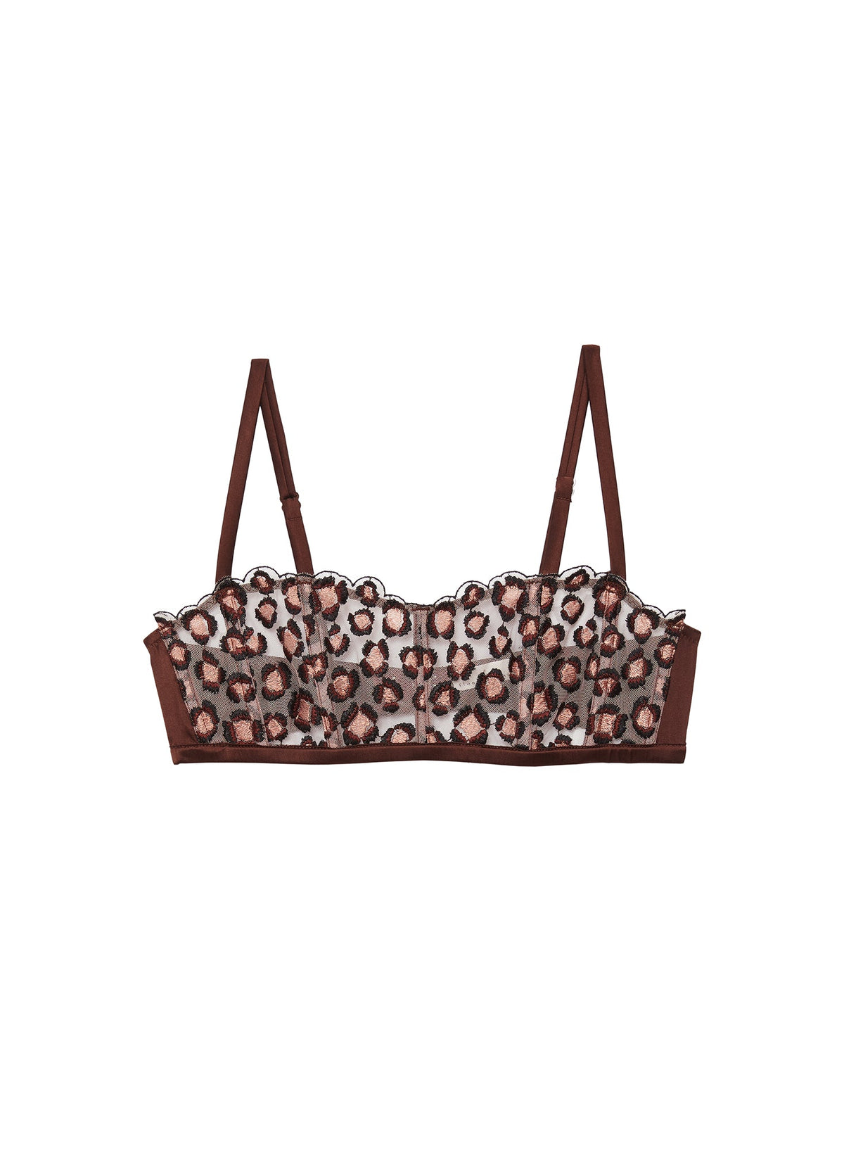 Leopard Embroidery Boned Bralette - Fleur du Mal
