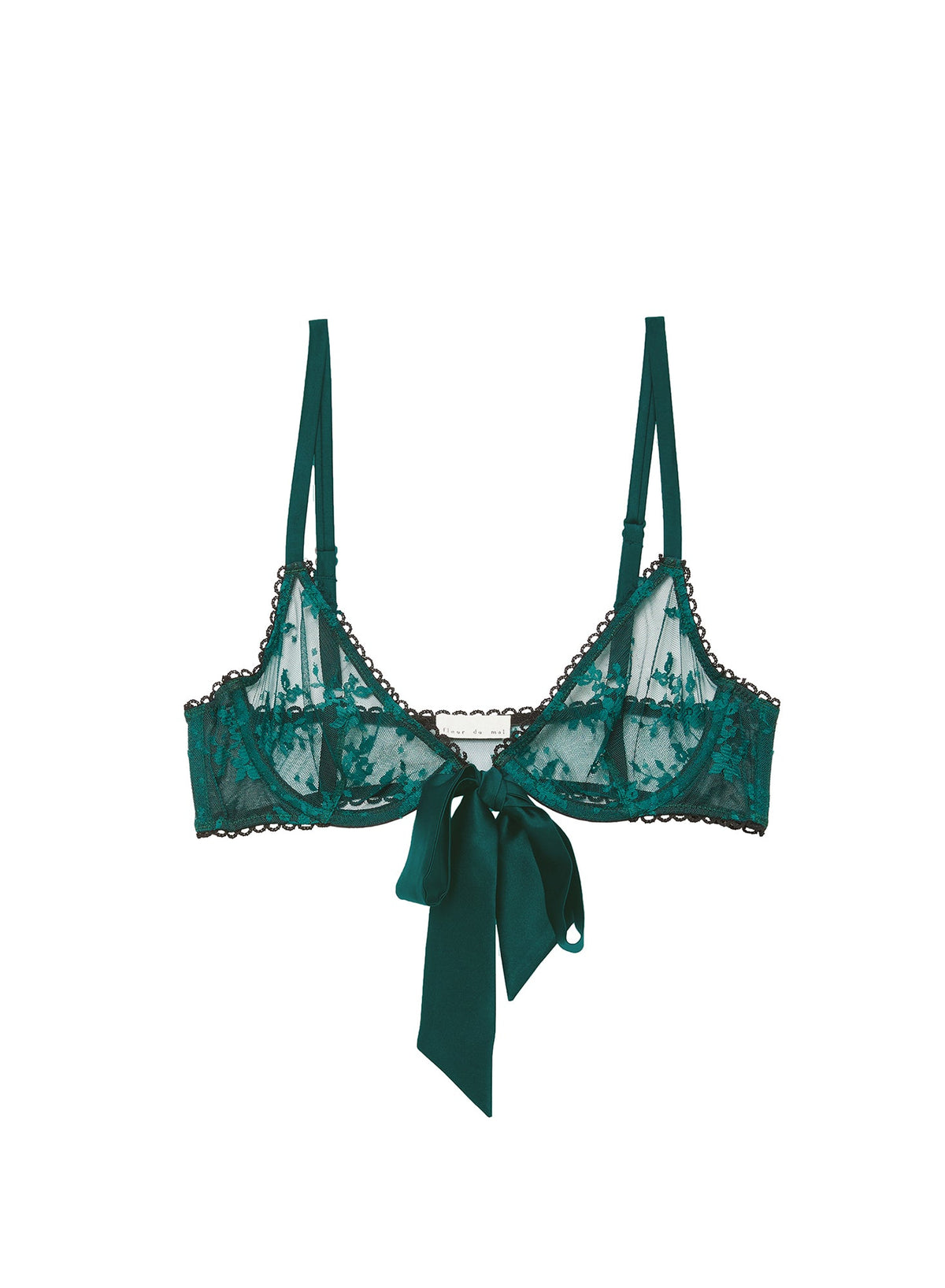 Crystal Teal Untie Me Demi Bra - Fleur du Mal