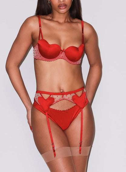 Red Amour Balconette Bra - Fleur du Mal