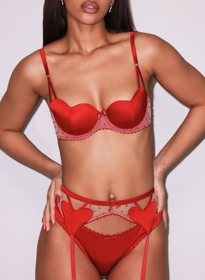 Red Amour Garter Belt - Fleur du Mal