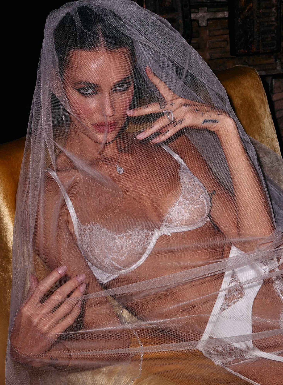 Ivory Daphne Lace Demi Bra - Fleur du Mal