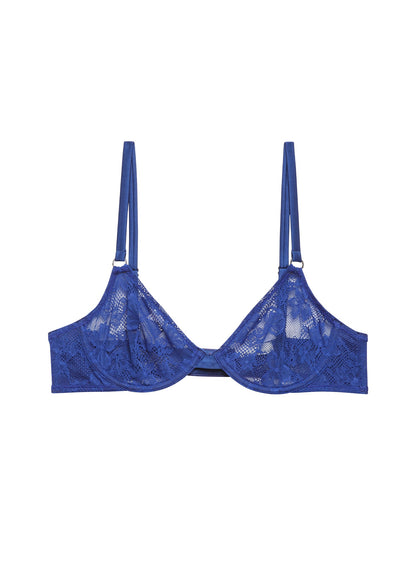 Starry Blue Le Stretch Lace Demi Bra - Fleur du Mal