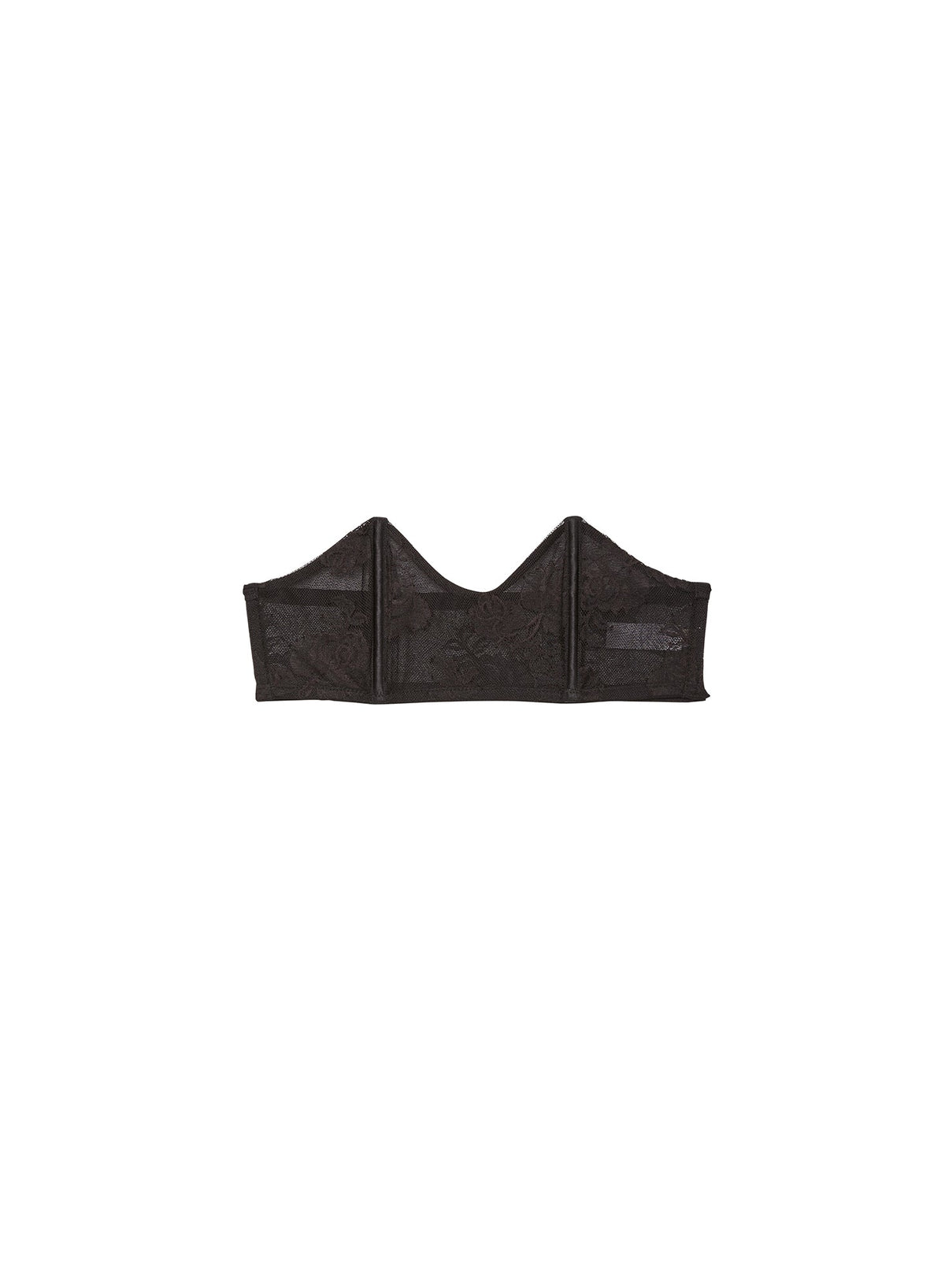 Black Bouquet Lace Bandeau Bra - Fleur du Mal