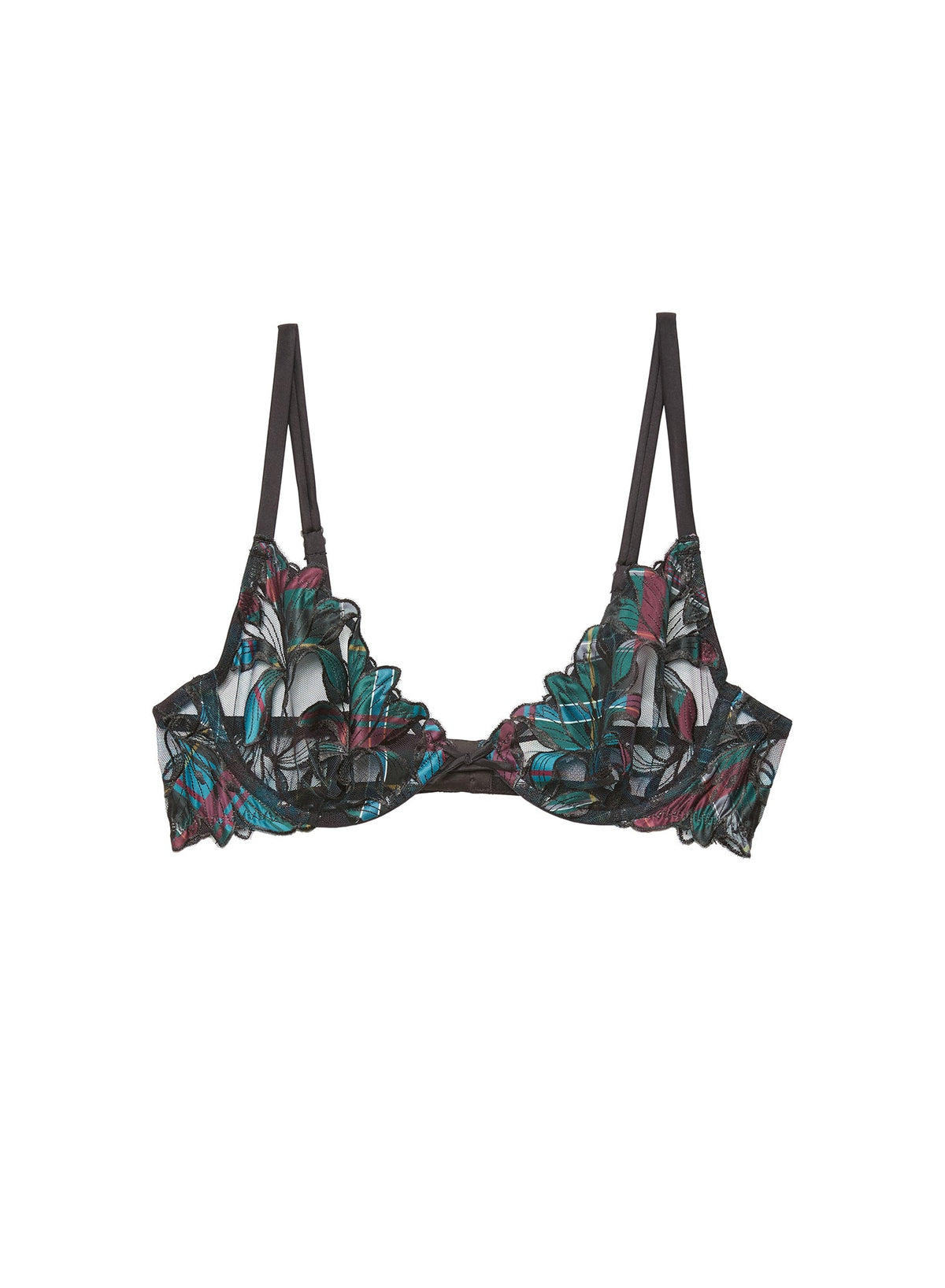 Lily Embroidery Plunge Demi Bra - Fleur du Mal