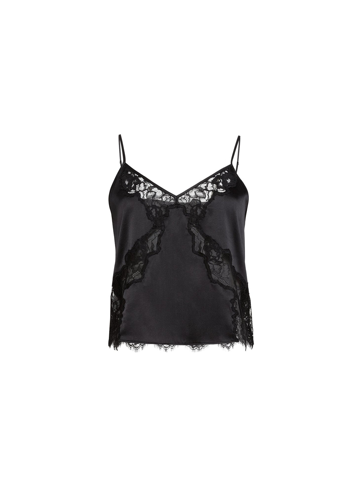 Black Juliet Lace Silk Cami - Fleur du Mal