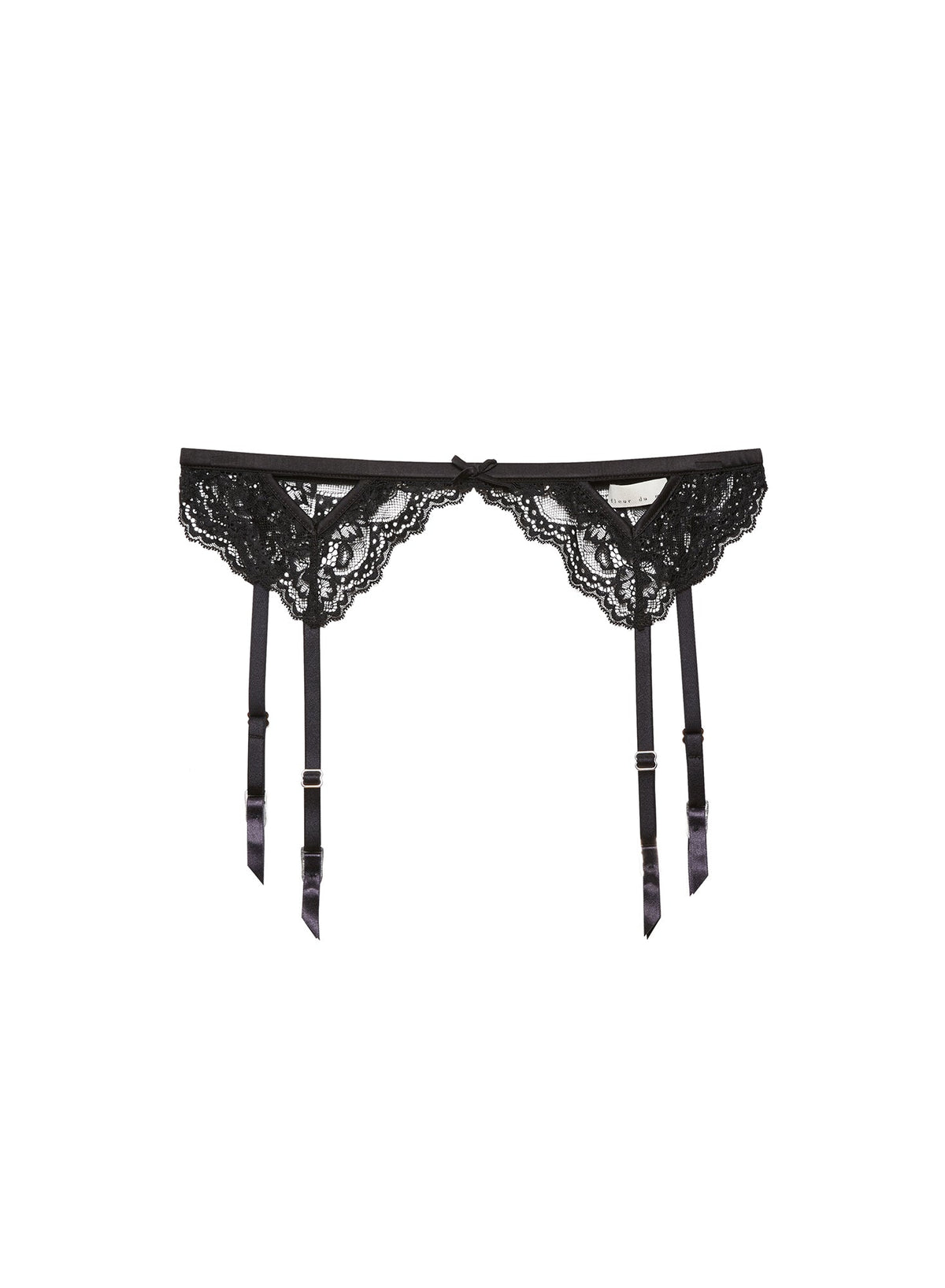 Black Bianca Lace Garter Belt - Fleur du Mal