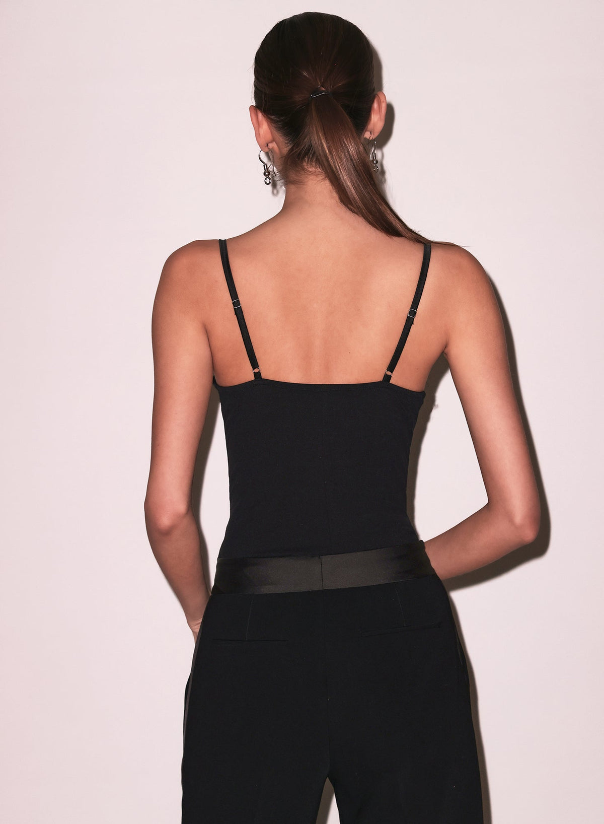 Black Jersey Built-In Bra Cami - Fleur du Mal