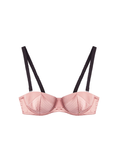 Pink & Black Top Stitch Convertible Bra - Fleur du Mal