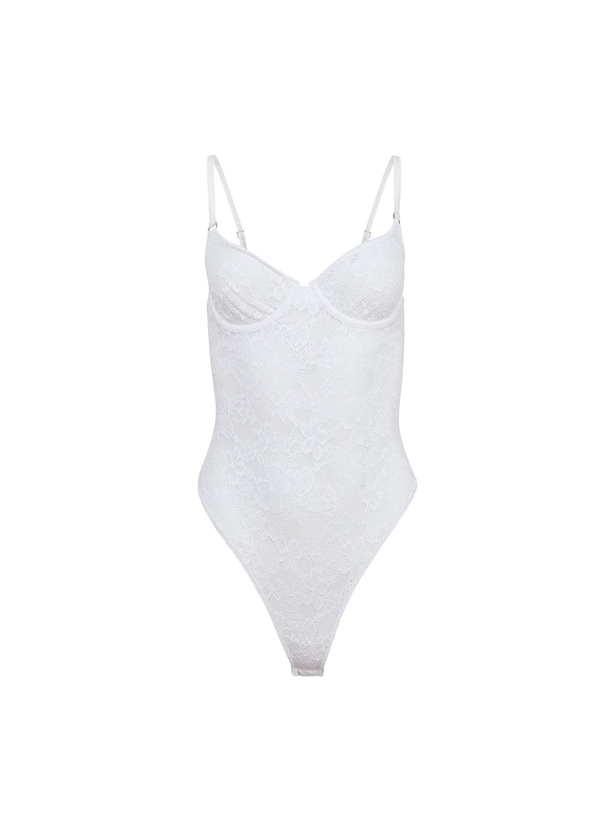 Ivory Le Stretch Lace Bodysuit - Fleur du Mal