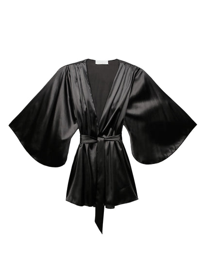 Black Angel Sleeve Robe - Fleur du Mal
