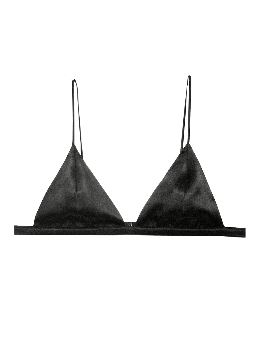 Black Luxe Triangle Bra - Fleur du Mal