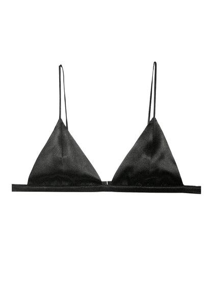 Black Luxe Triangle Bra - Fleur du Mal