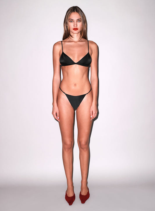 Black Luxe V-String - Fleur du Mal