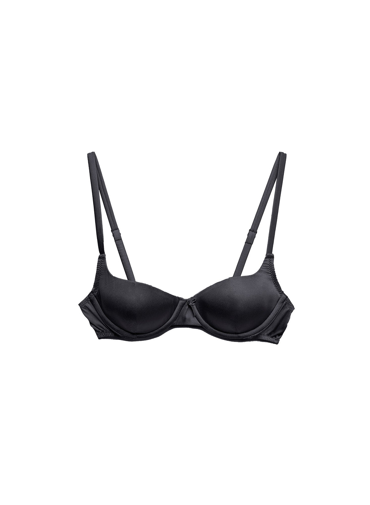 Black Seamless Luxe Balconette Bra - Fleur du Mal