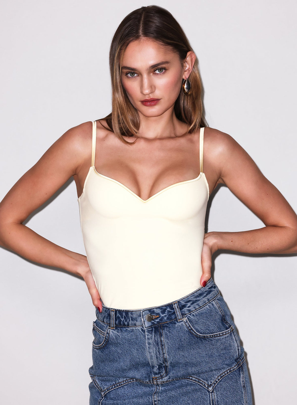 Buttercup Yellow Jersey Built-In Bra Cami - Fleur du Mal