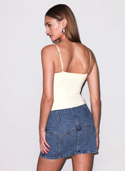 Buttercup Yellow Jersey Built-In Bra Cami - Fleur du Mal