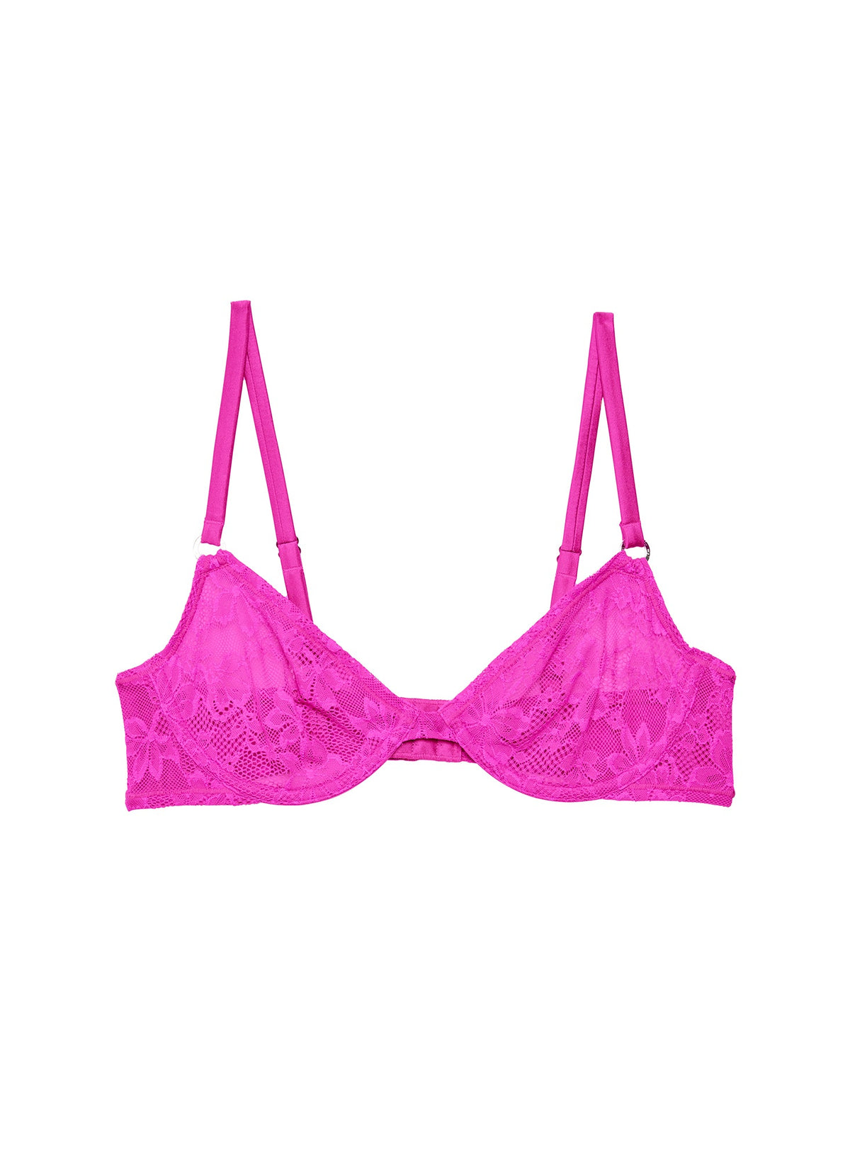 Wild Pink Le Stretch Lace Demi Bra - Fleur du Mal