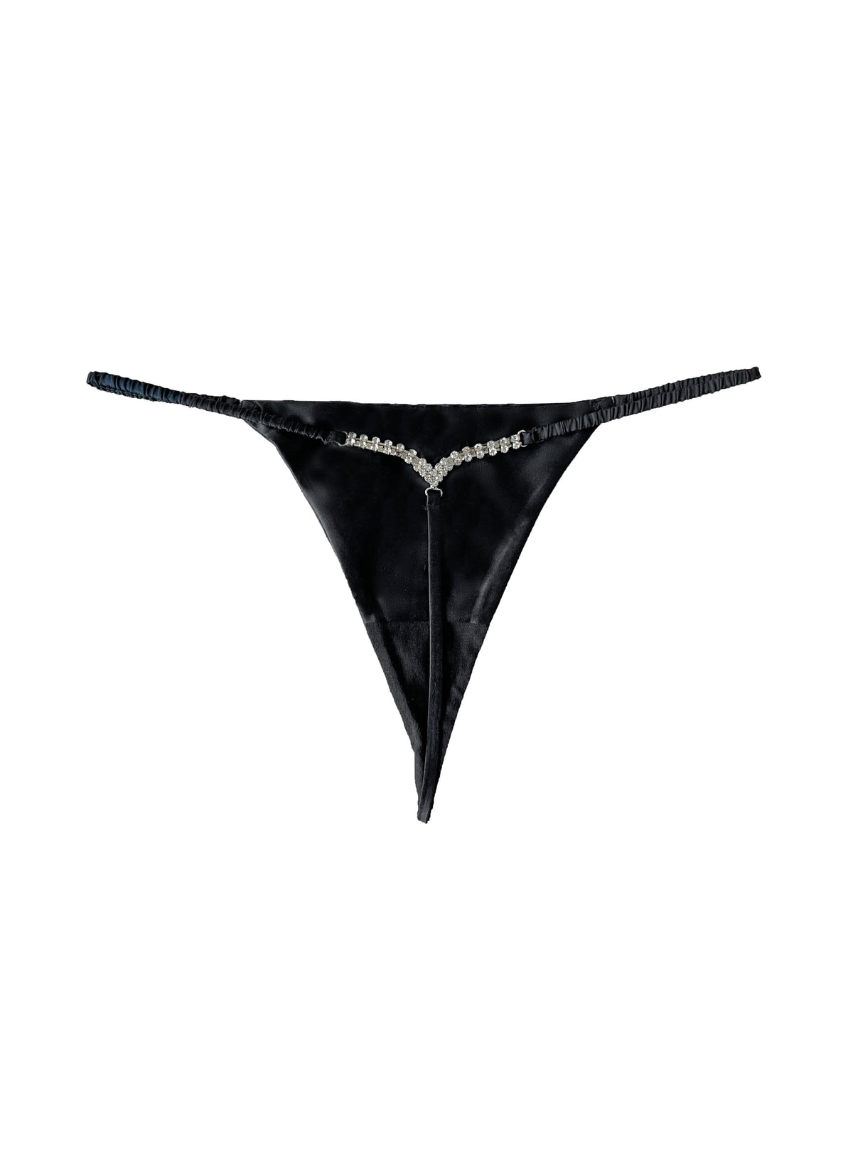 Black Crystal Luxe V String - Fleur du Mal