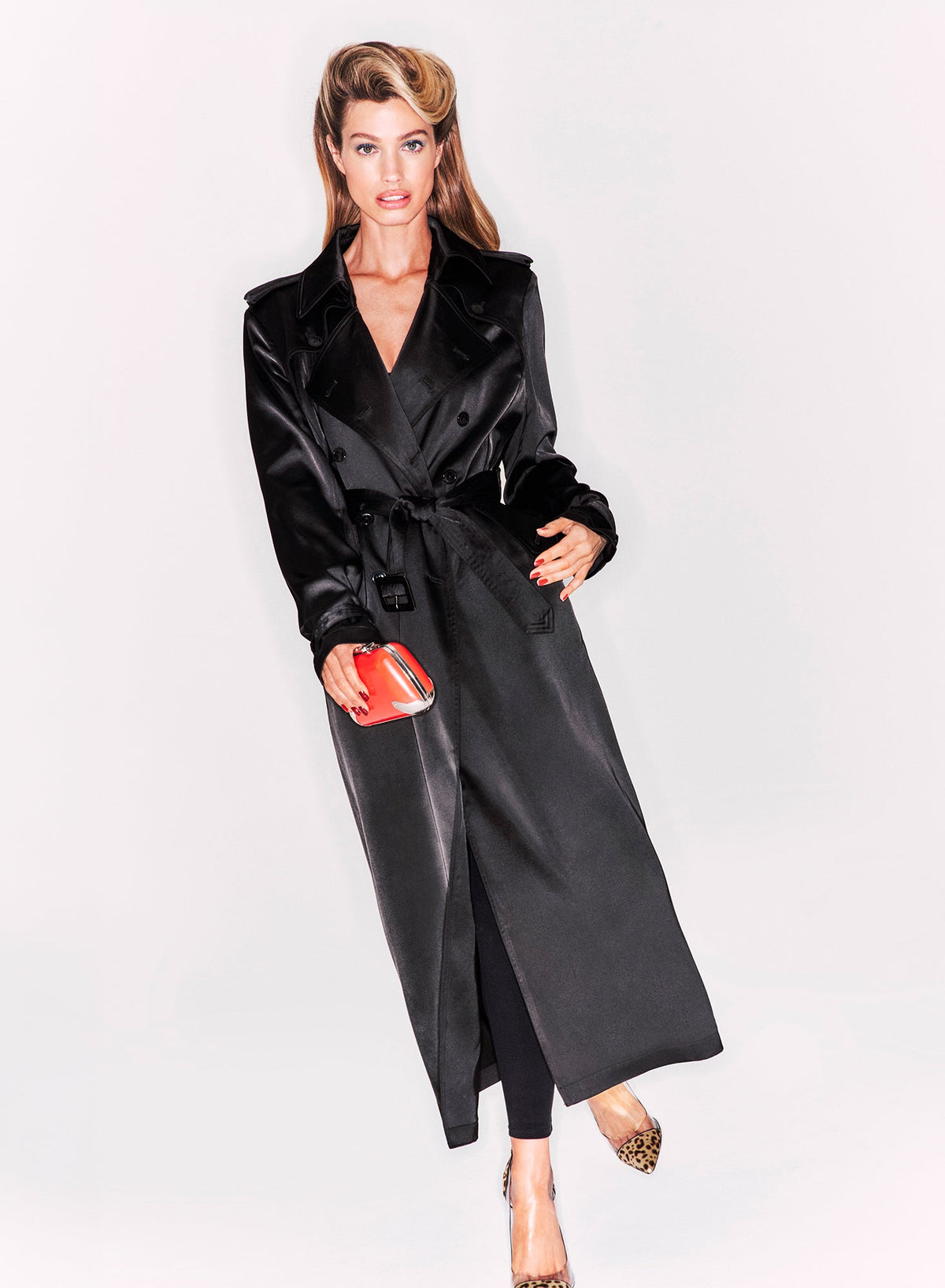 Black Luxe Trench Coat - Fleur du Mal