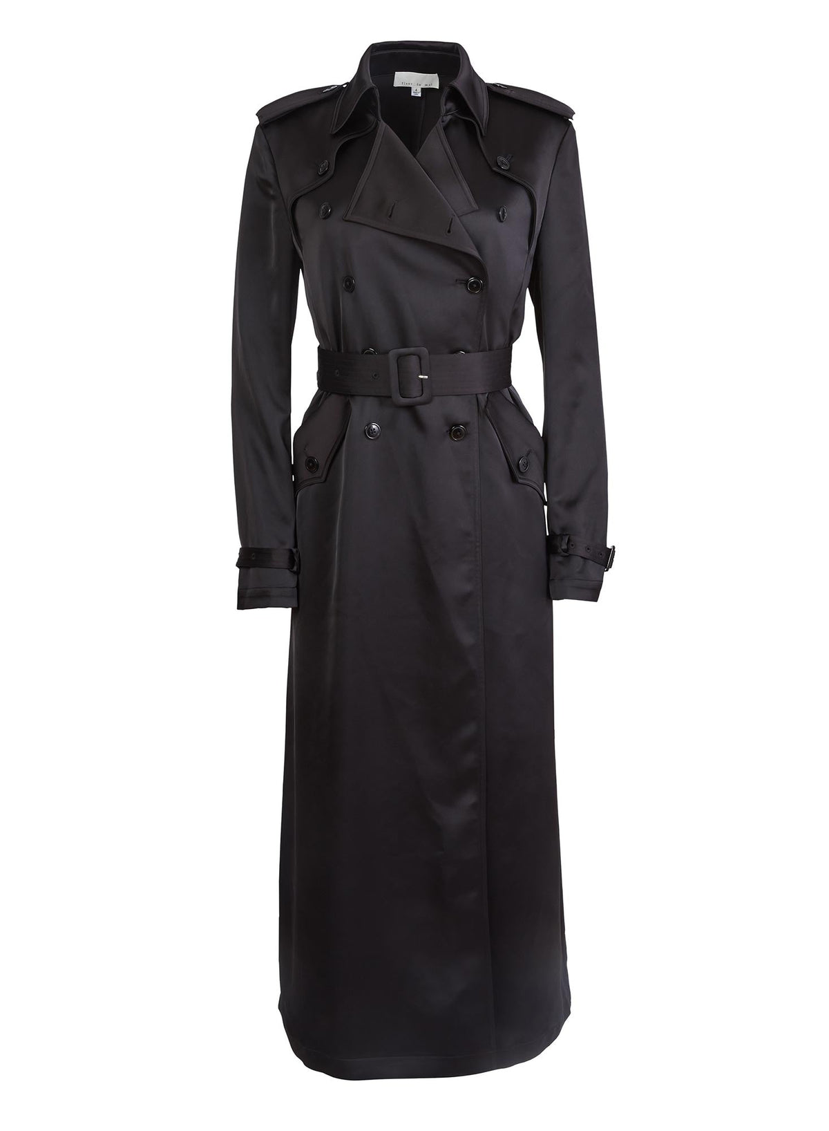 Black Luxe Trench Coat - Fleur du Mal