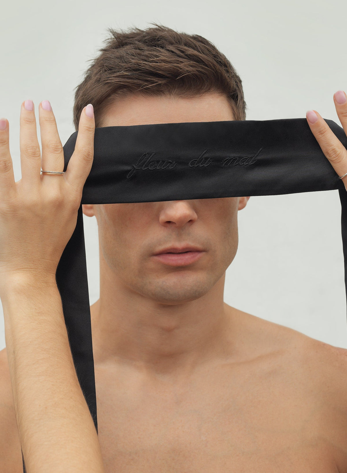 Black Fleur du Mal Silk Blindfold - Fleur du Mal