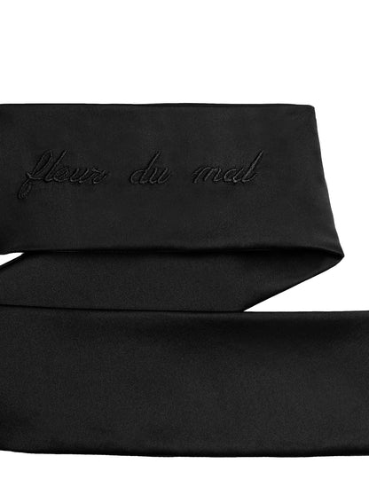 Black Fleur du Mal Silk Blindfold - Fleur du Mal