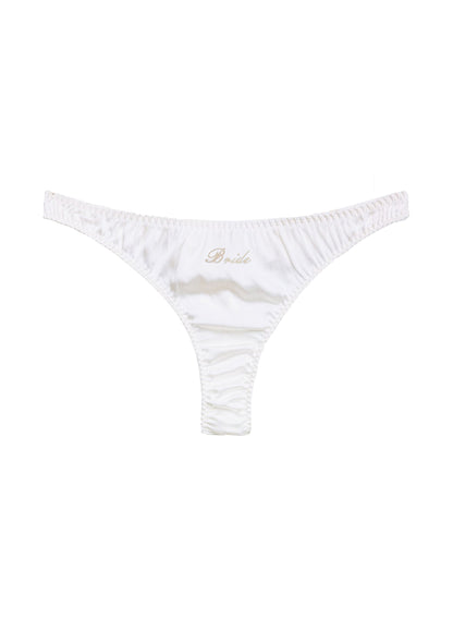 Ivory Bridal Luxe Thong - Fleur du Mal