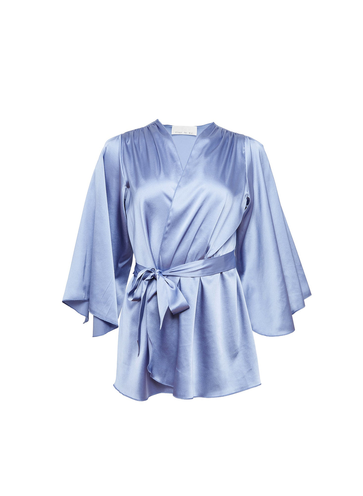 Denim Blue Angel Sleeve Robe - Fleur du Mal
