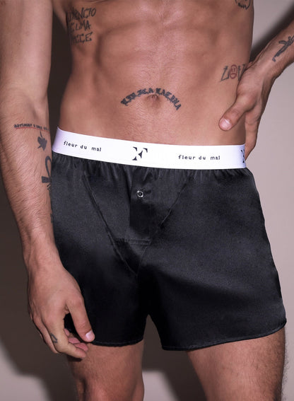 Black Unisex Boxer Short - Fleur du Mal