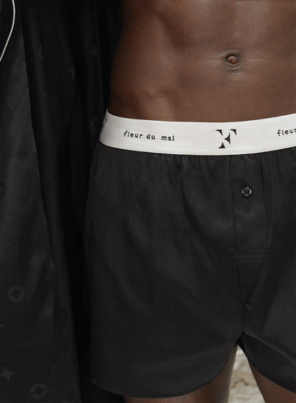 Black Unisex Boxer Short - Fleur du Mal